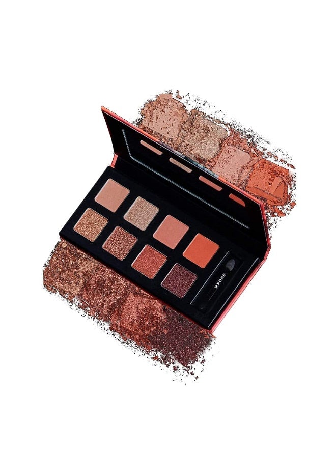 SUGAR Cosmetics Blend The Rules Eyeshadow Palette | Long Lasting, Smudge Proof & Shimmery Finish | 10.4 Gm - 01 Flawless (8 Warm Neutral Shades) - Image 1